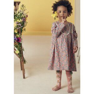 Louise Misha Girl's Roulotta Dress Blush Floral World Size 5Y Long Sleev…